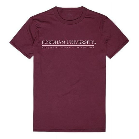 Fordham University Men Institutional T-Shirt, Maroon White - Extra Large