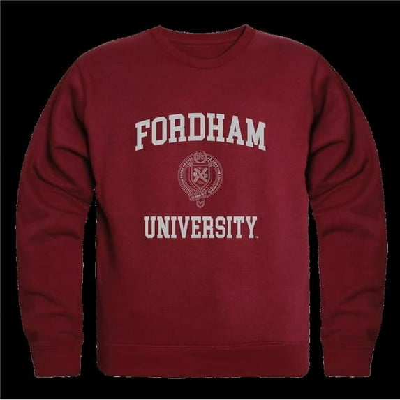 Fordham University Rams Seal Crewneck Sweatshirt, Maroon - Large