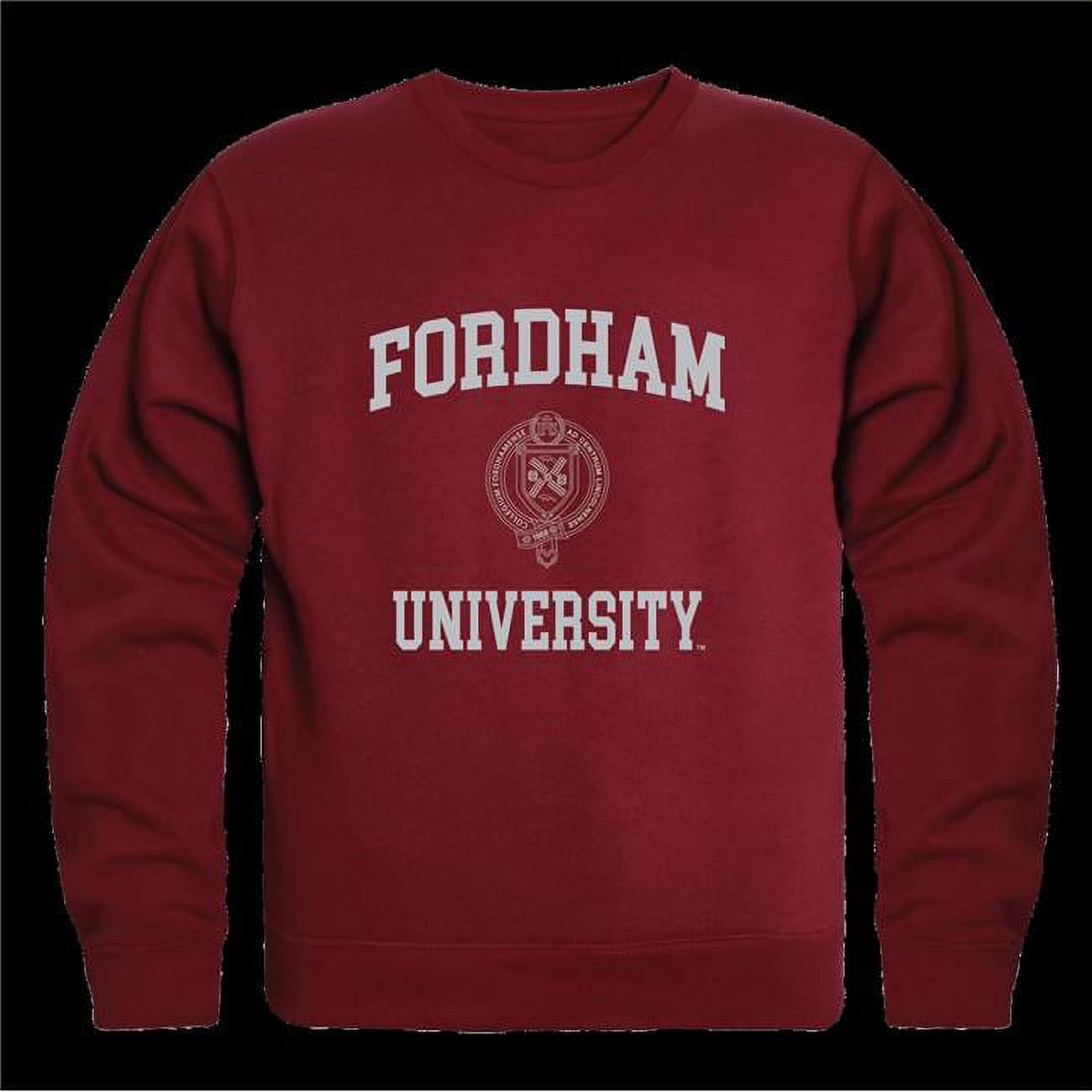 W Republic 568-305-WHT-03 Fordham University Rams Seal Crewneck Sweatshirt,  White - Large