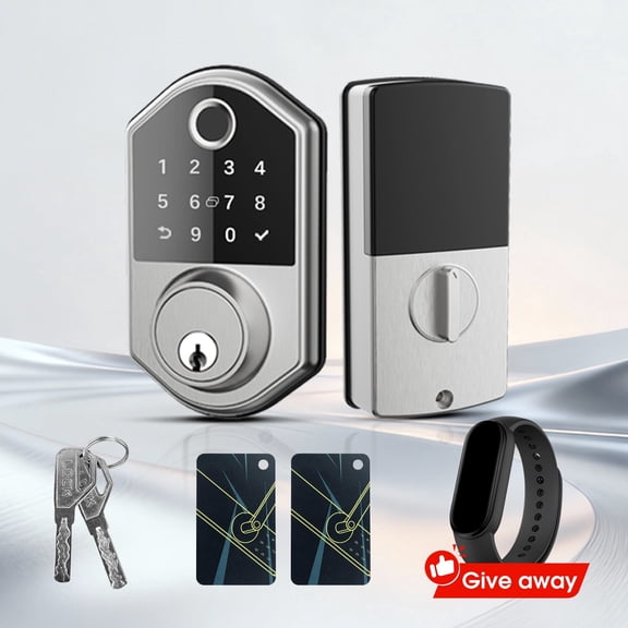 Fordilock Keyless Finger Print, Biometric Door Lock with Key,Fully Automatic Keyless Entry