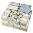 thumbnail image 1 of Fordonral 16 Pcs Drawer Organizer,Fabric Closet Organizer and Storage Baskets,Foldable Drawer Divider for Clothing,Sock,Ties,Underwear Storage,Cabinet Storage Boxes (Beige) C104, 1 of 3