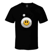 TrendyTees Smiley Time Golf T-Shirt Lightweight Black L