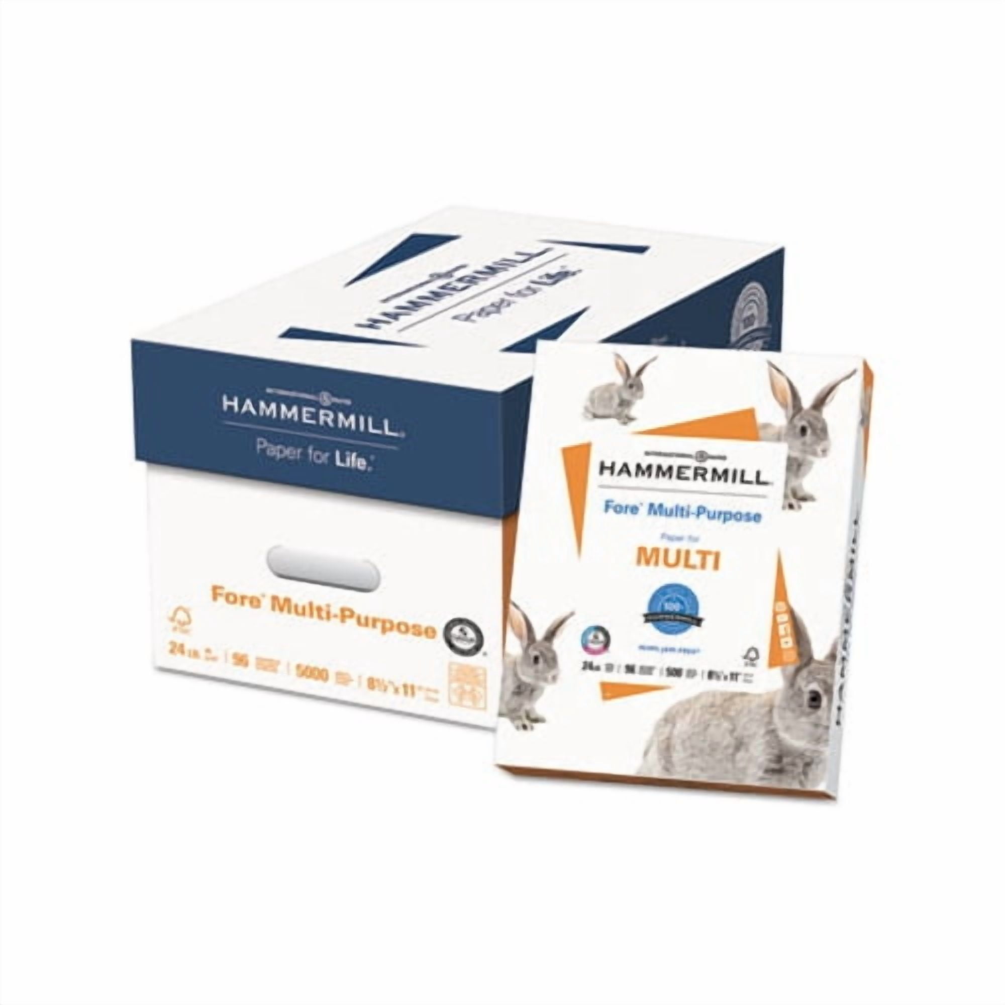 Fore Multipurpose Print Paper 96 Bright, 24lb, 8.5 x 11, White, 500 Sheets/Ream, 10 Reams/Carton