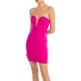 thumbnail image 1 of Fore Womens Strapless Plunging Mini Dress, 1 of 2