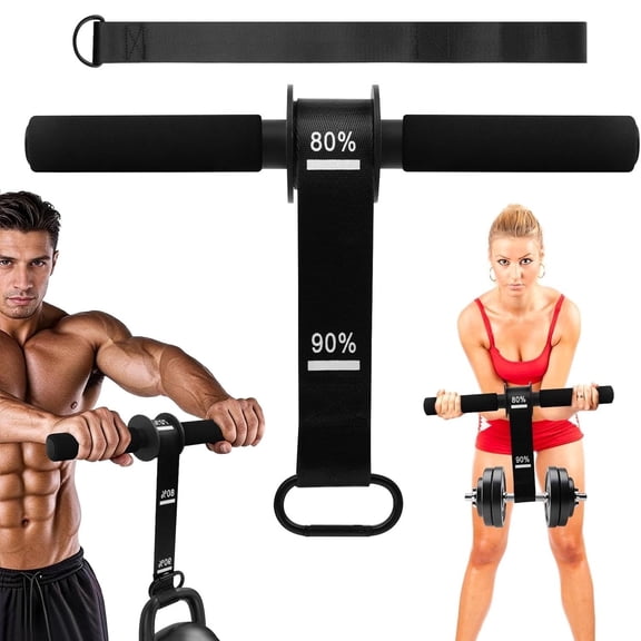 Forearm Strengthener and Wrist Roller with Thick Grip & Adjustable Strap, Ideal for Grip Strength Training, Muscle Building and Rehabilitation