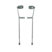 Forearm adjustable aluminum crutch, adult, 1pr