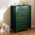 thumbnail image 1 of Foreate 4-Tier Steel Dresser for Bedroom | 43in Green Metal Storage Cabinet (420lbs Capacity) | Easy Assembly | Modern Green Dresser for Bedroom, Office & Nursery, 1 of 10