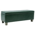 thumbnail image 1 of Foredo Rectangle Ottoman with Storage, Modern Faux Leather Bench with Solid Wood Legs, Ottoman for Living Room, Bedroom and Entryway, Teal, 1 of 7