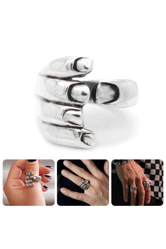 Forefinger Ring Personalized Retro Clown Alloy Rustproof for Christmas Graduation Silver