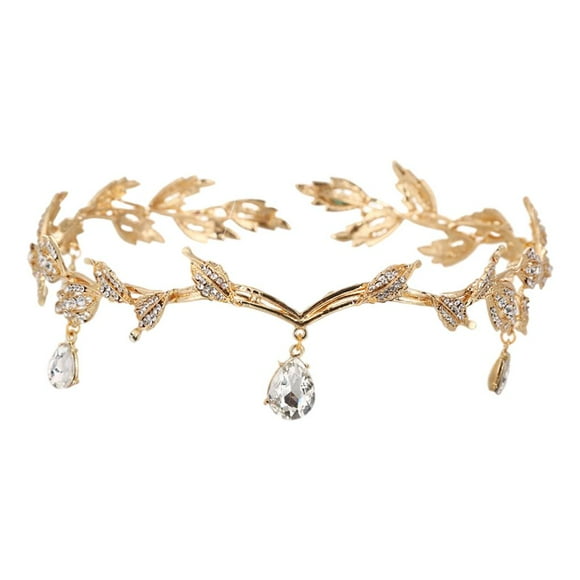 Forehead Chain Headband Vintage Style for Wedding Prom Pageants Girls , Gold