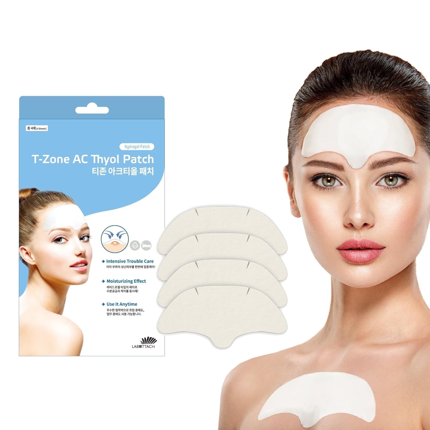 Forehead Pimple Patches – 4Pcs | Labottach Korean Skincare Hydrogel ...