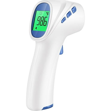 Forehead Thermometer for Adults, Kids & Babies, No-Touch Infrared Thermometer, Digital Thermometer with LCD Backlight Display, Fever Alarm and 1s Instant Reading