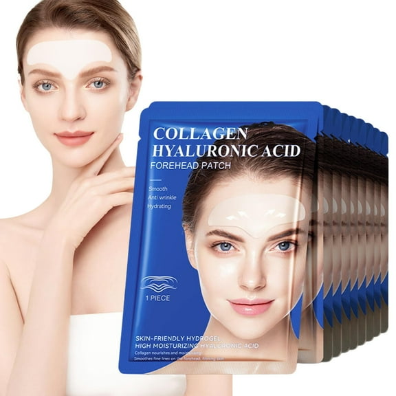 Forehead Wrinkle Patches 10Pcs Anti Wrinkle Facial Patches with Aloe Collagen and Vitamin E Forehead Wrinkles Beauty Treatment Natural Eye Patches With Anti-aging and Wrinkle Care Properties