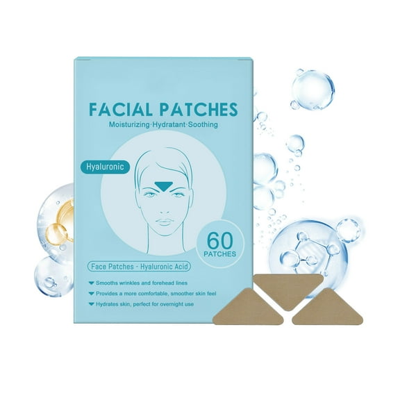 Forehead Wrinkle Patches For Anti-Wrinkle,Face Wrinkle Patches, 60 PCS Face Patches for Wrinkles Overnight Anti Wrinkle Patches for Face, Face Patches to Reduce Fine Wrinkles