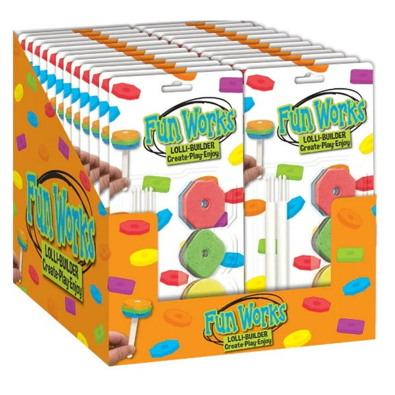 Foreign Candy Fun Works Lolli Builder Candy, 1.9 Ounce - 24 Count Display Box