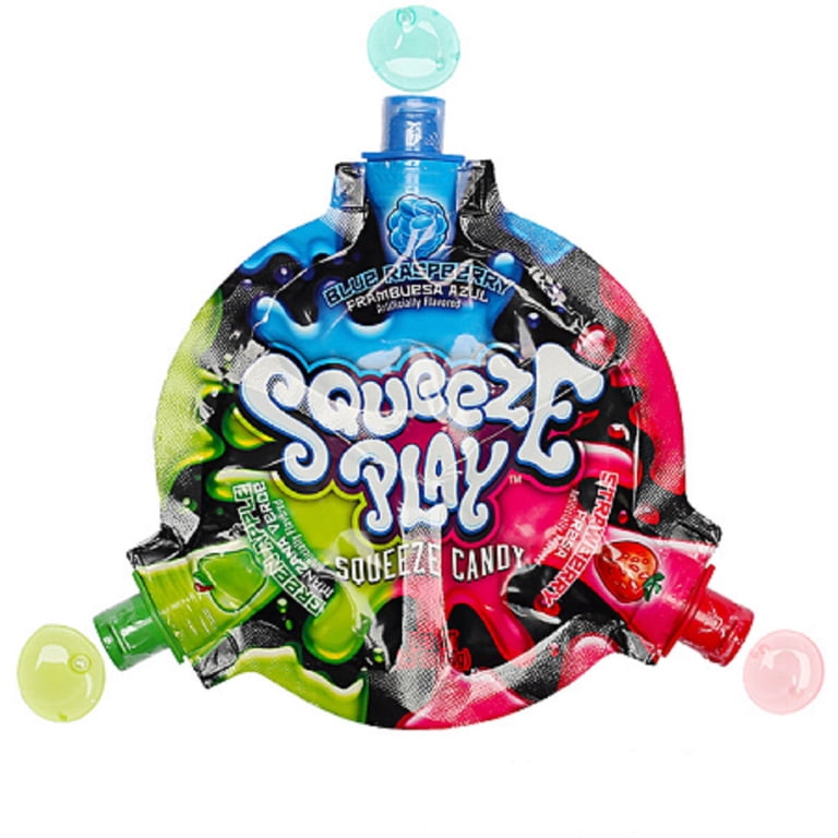 Squeeze Play Green Apple/Blue Raspberry/Strawberry Squeeze Candy
