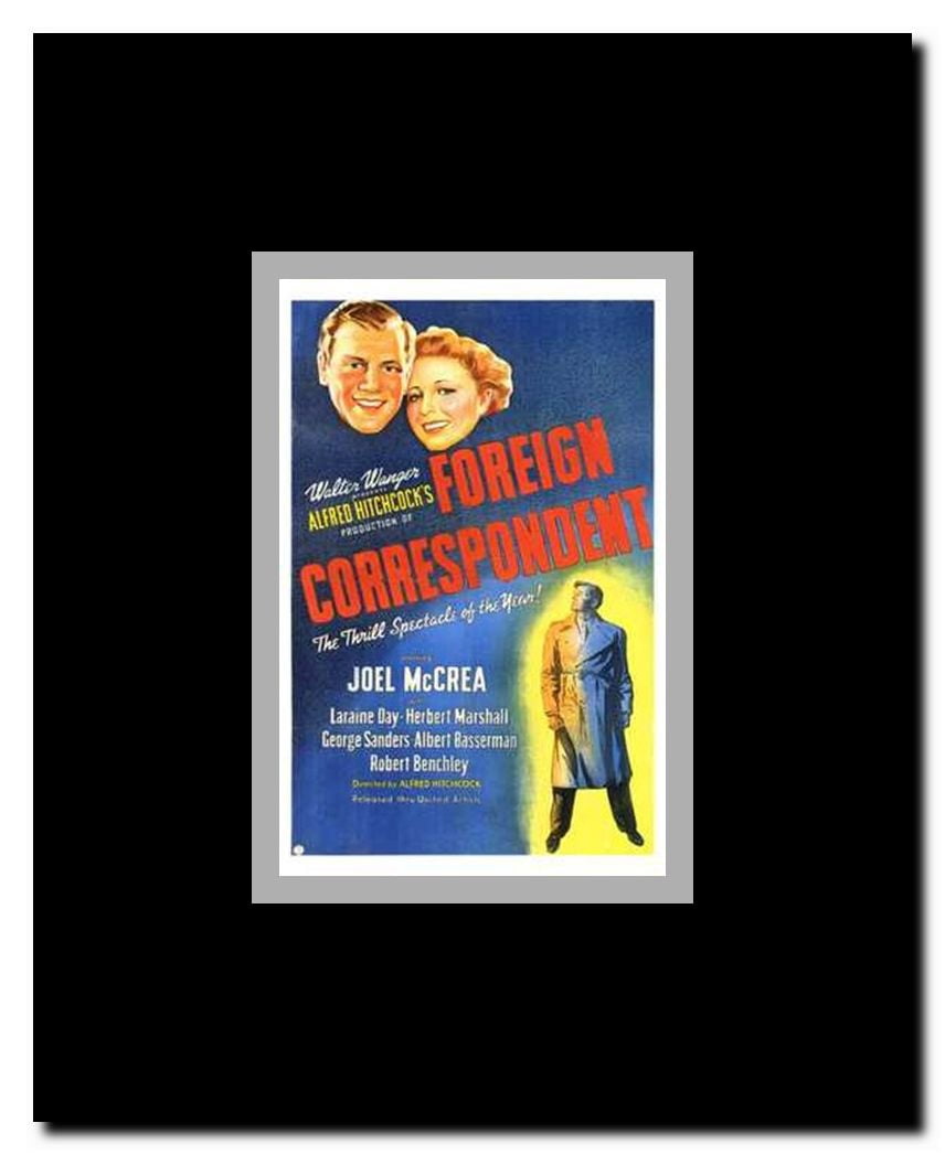 Foreign Correspondent Framed Movie Poster