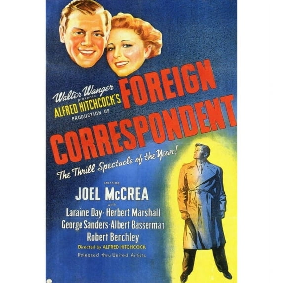 Foreign Correspondent Movie Poster Print (27 x 40)