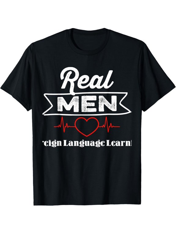 Foreign Language Learning Hobby Tee Graphic Themed Decor T-Shirt men and women can wear,black,white,creative gift