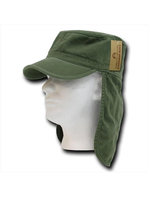 Foreign Legion Flap Caps - Olive, Small And Medium