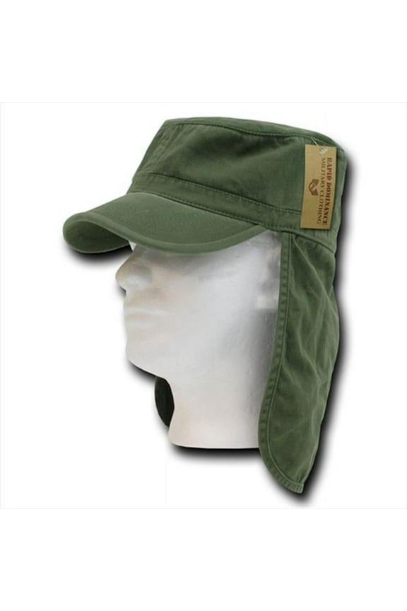 Foreign Legion Flap Caps - Olive, Small And Medium