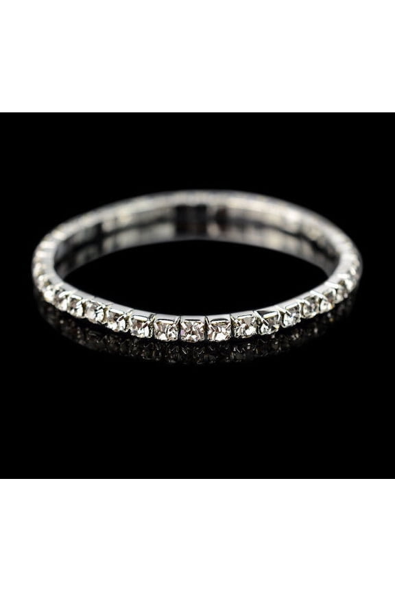 Foreign Trade Fashion Flash Diamond Shiny Diamond Jewelry CrystalFull Diamond Bracelet Single Row Diamond Stretch Multi-layer Diamond Row Bracelet