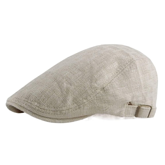 Foreign Trade Spring Summer Autumn Cotton Linen Beret Men's Baseball Cap British Retro Breathable Simple Plain Forward Cap Women