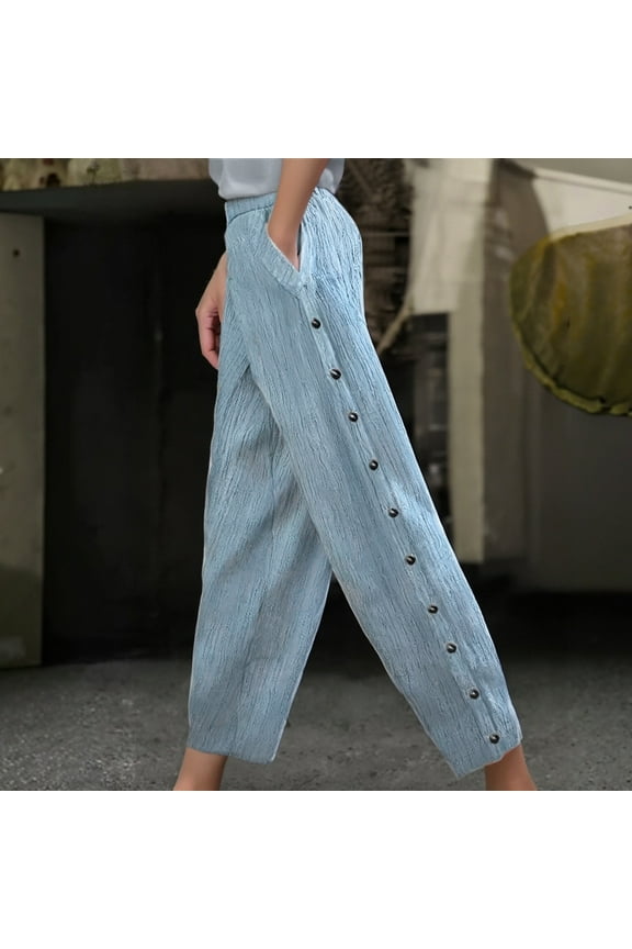 Foreign Trade Women's Retro Harem Pants With Cropped Pockets Fashionable And Casual In Stock Business Casual Pants for Women Print Womens Sweat Pants Extra Long Dress Pants for Women Hiking Pants