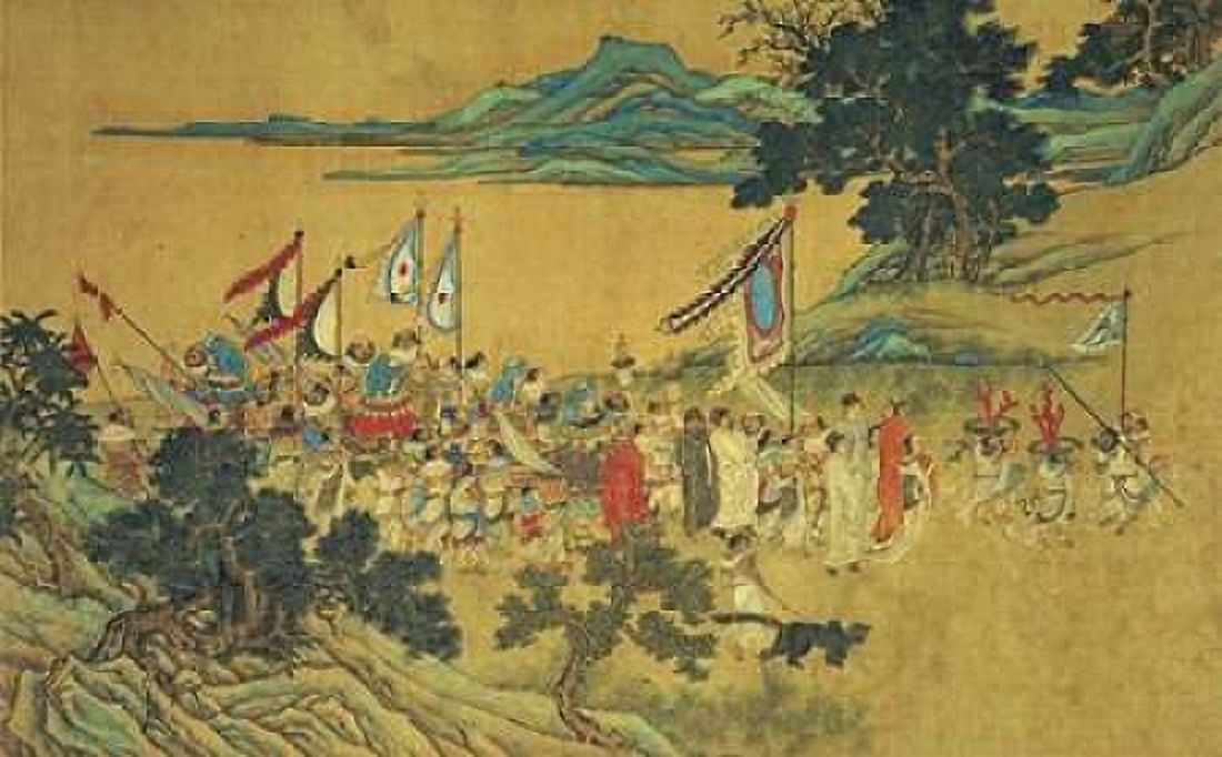 Foreign Tributaries En Route To China Canvas Art - Shang Xi (24 x 36)