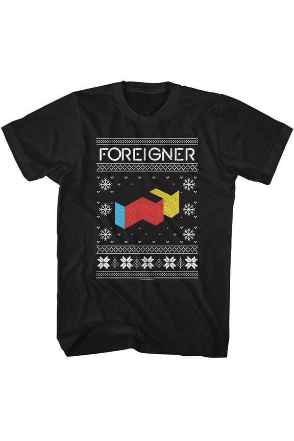 Foreigner F Logo Xmas Sweater Black T-Shirt