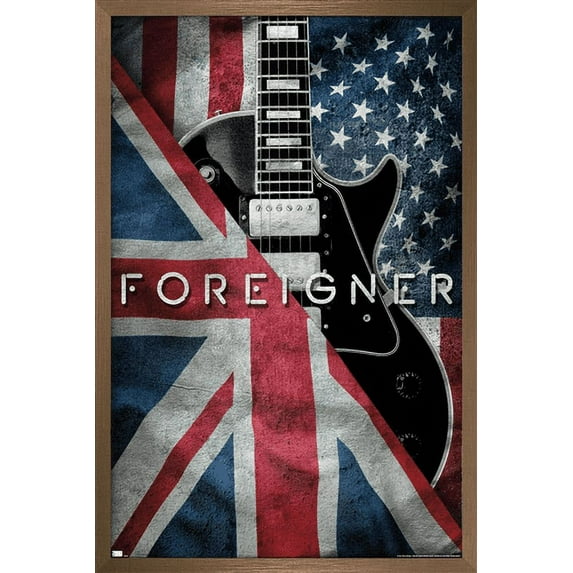 Foreigner - Flags Wall Poster, 22.375" x 34", Framed