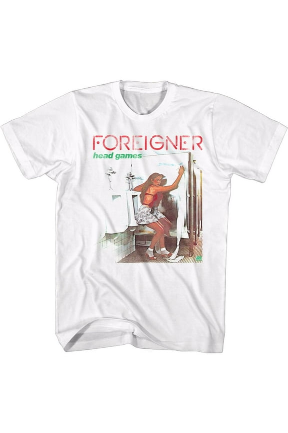 Foreigner Head Games Cover White Adult T-Shirt