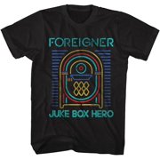 ZIBTES Foreigner Music Juke Box Hero Adult Short Sleeve T Shirts Retro Style Graphic Tees