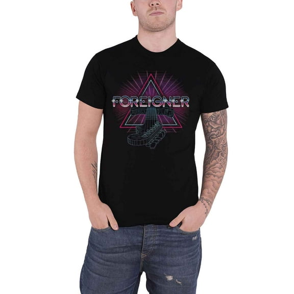 Foreigner Neon Guitar T Shirt