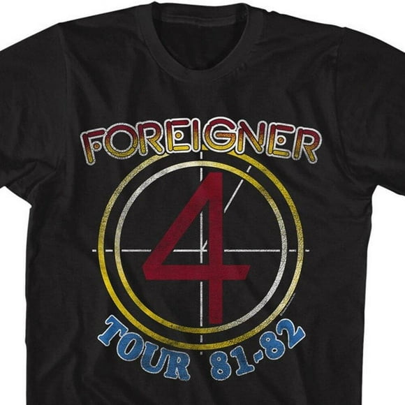 Foreigner Tour 81-82 Logo Black Shirts