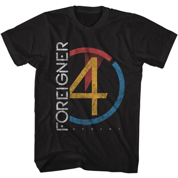 Foreigner Urgent Black Adult T-Shirt Lt