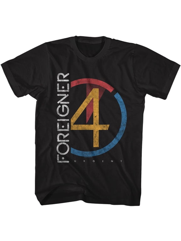 Foreigner Urgent Black Adult T-Shirt M
