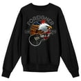 thumbnail image 1 of Foreigner World Tour 2022 Adult Black Crew Neck Sweatshirt - Large, 1 of 4