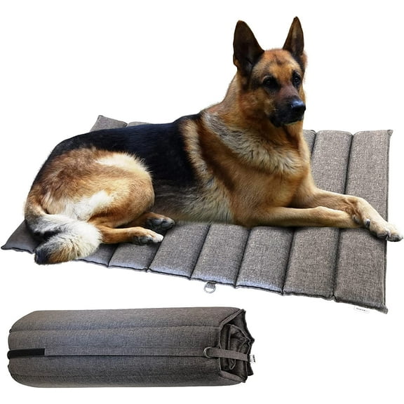 Foreman Foldable Dog Bed - Travel Pet Mattress- Outdoor Indoor Waterproof Heavy Duty Dog Bed Foam Mattress, Durable Water Resistant, Portable and Camping Travel Pet Mat. XL 42"-26", Gray