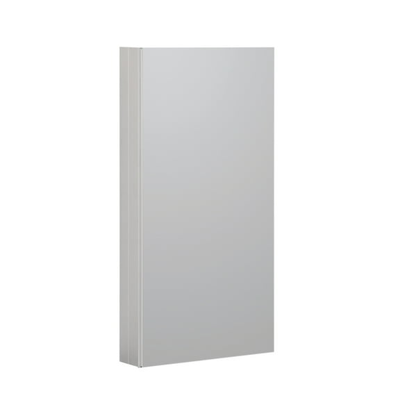 Foremost Metal Medicine Cabinet 15" X 36" Beveled Mirror in Satin