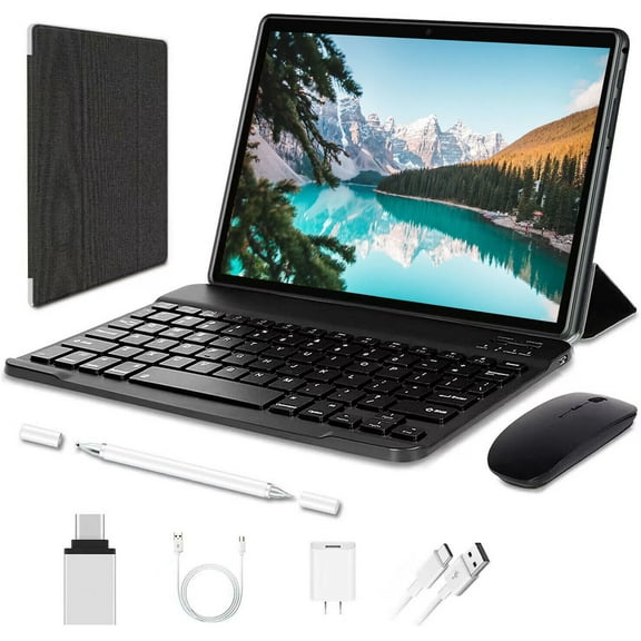 Foren-Tek Android 10 Tablet 10 Inch, 4GB RAM 64GB ROM 1920x1200 IPS w Keyboard/Mouse