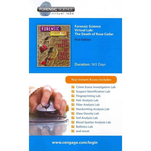 Forensic Science Virtual Lab Printed Access Card: The Death of Rose Cedar, 9781111482534, 1111482535, Paperback, 1 edition