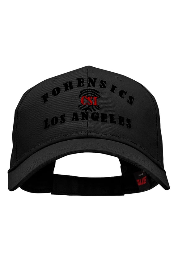 Forensics Los Angeles Embroidered Solid Cotton Twill Strap Cap - Black OSFM