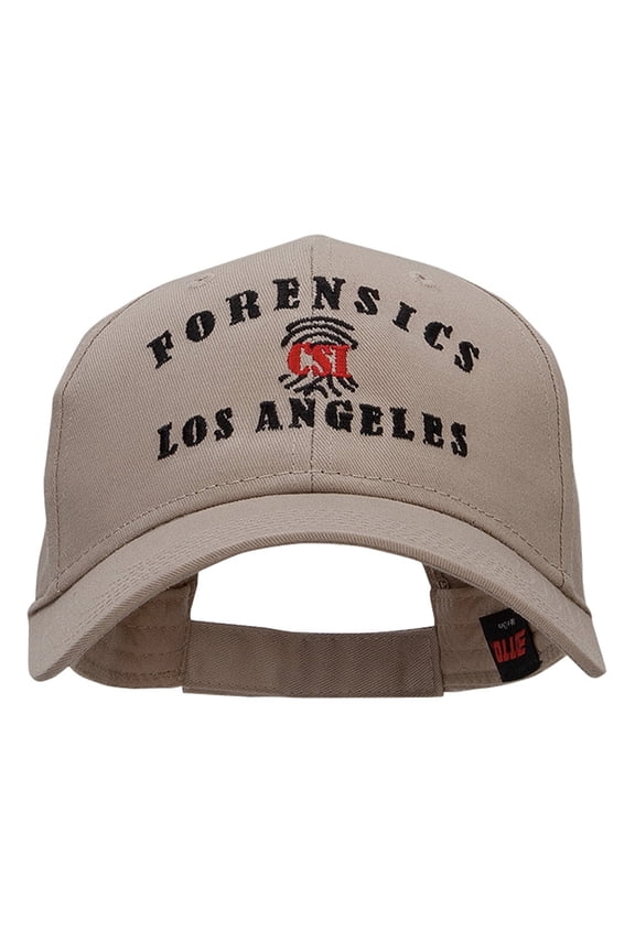 Forensics Los Angeles Embroidered Solid Cotton Twill Strap Cap - Khaki OSFM
