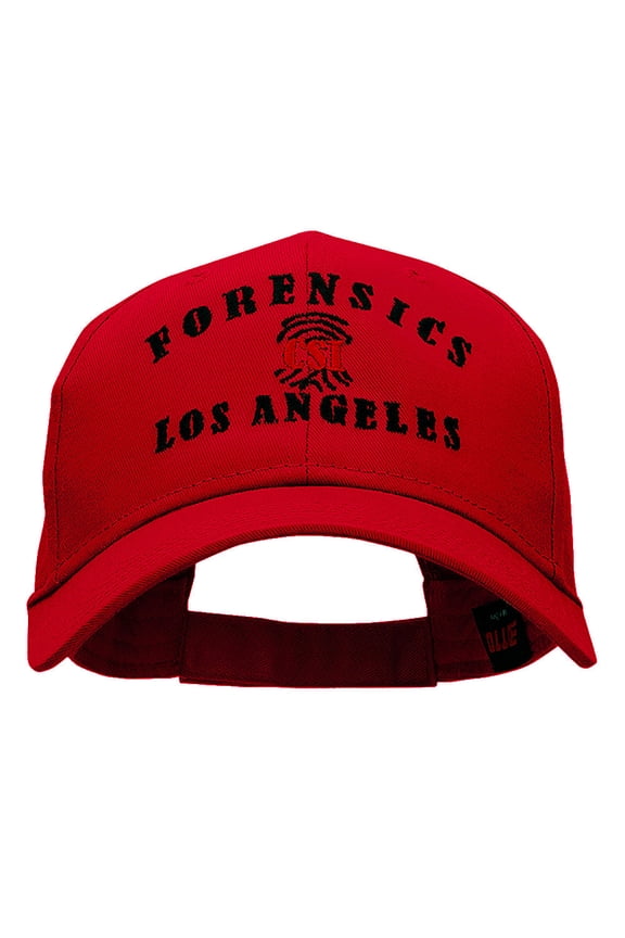 Forensics Los Angeles Embroidered Solid Cotton Twill Strap Cap - Red OSFM