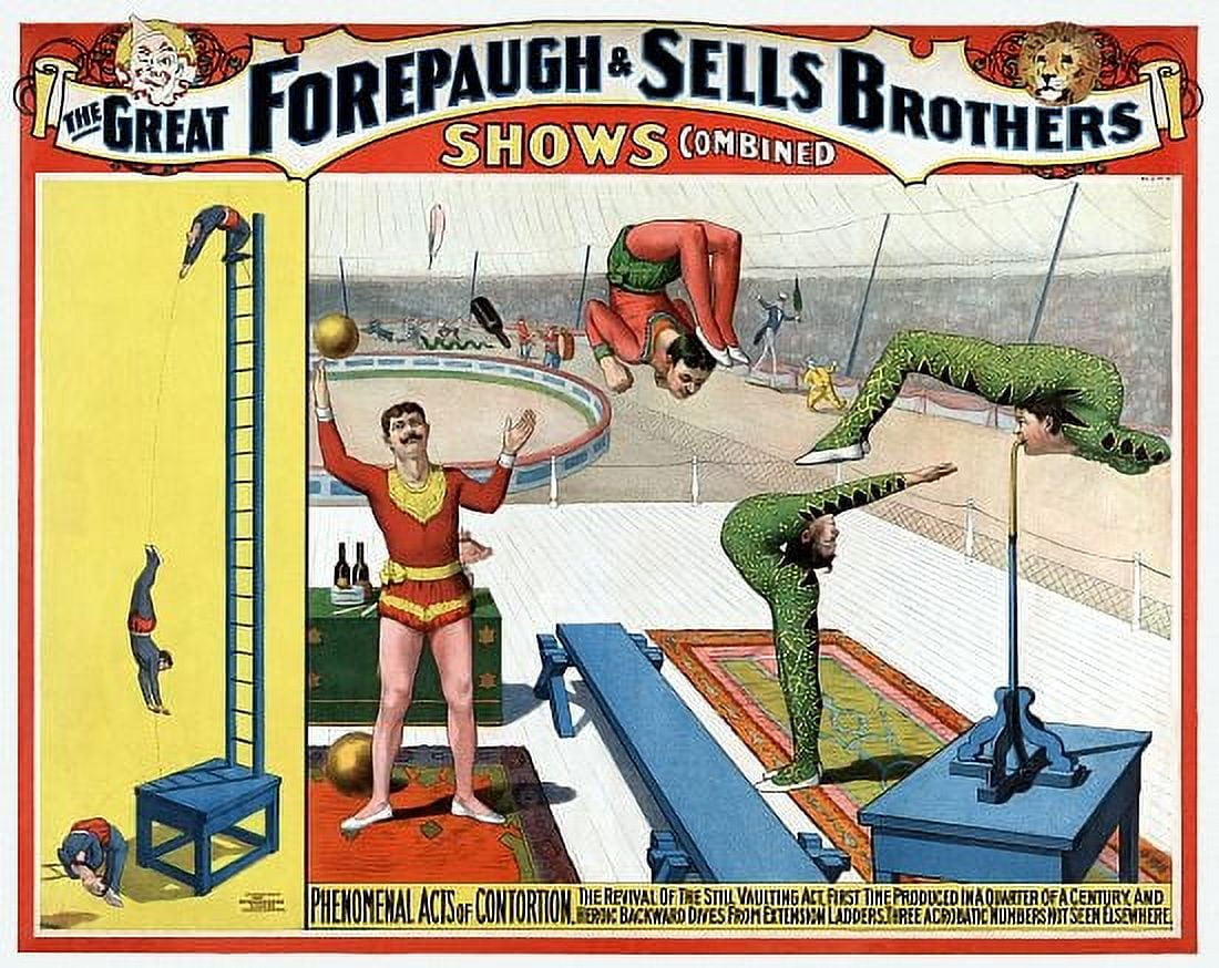 Forepaugh & Sells Acrobats And Contortionists Canvas Art - (18 x 24)