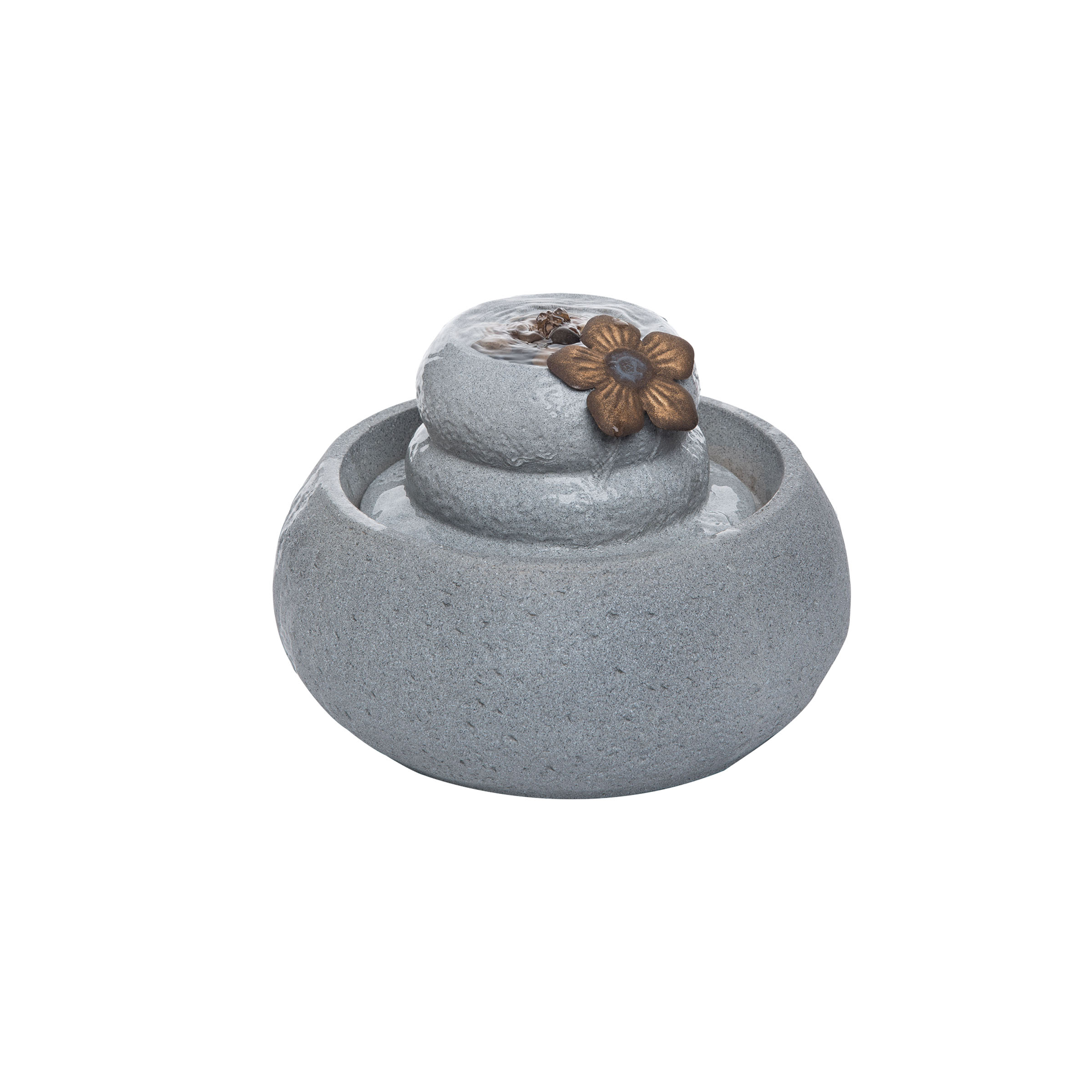 Foreside Home and Garden Round Stones Indoor Water Fountain with Pump - image 1 of 5