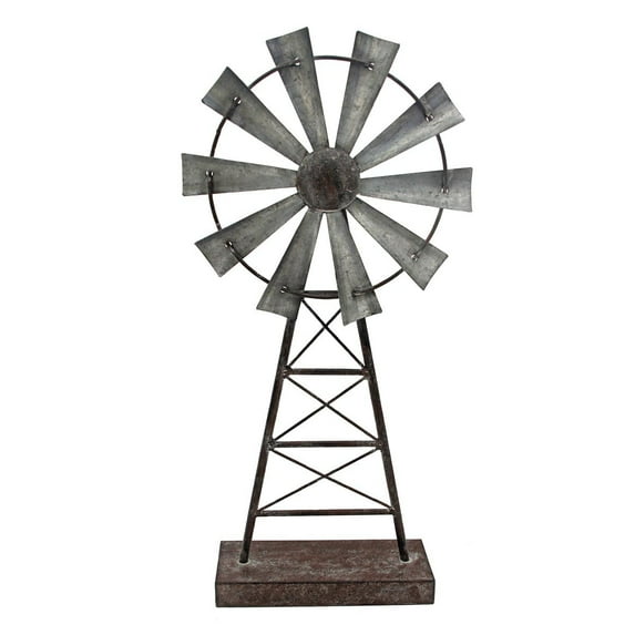 Foreside Home & Garden Metal Large Distressed Windmill Table Decor