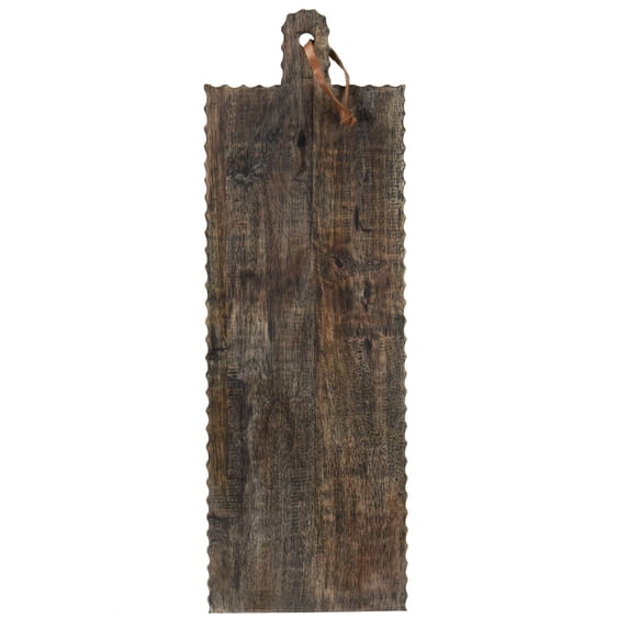 Foreside Home & Garden Oversized Rectangle Hand Carved Black Wood Kitchen Serving Cutting Board