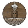 thumbnail image 1 of Foreside Home & Garden Rustic Wood Wall Mount Beer Bottle Opener with Metal Basket, Brown, 1 of 3